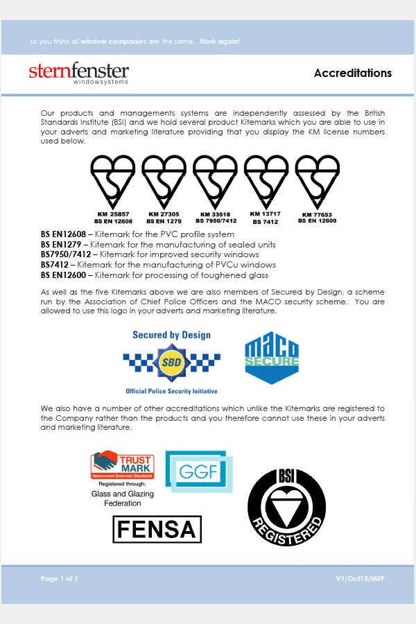 Accreditations