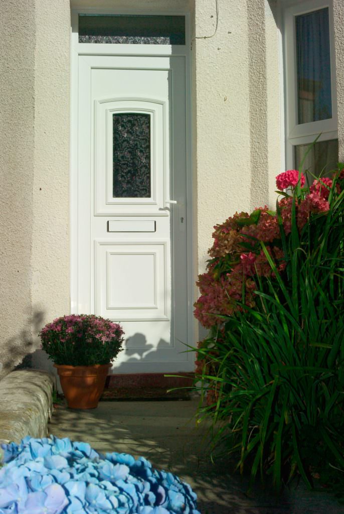 White Deceuninck uPVC Residential Door