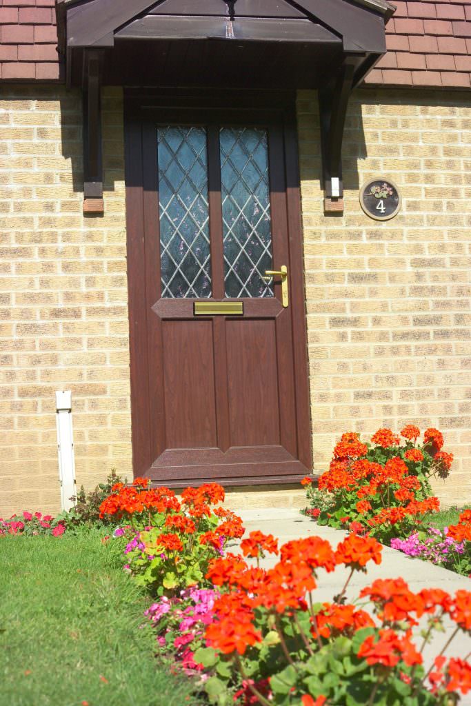 Brown Deceuninck uPVC Residential Door