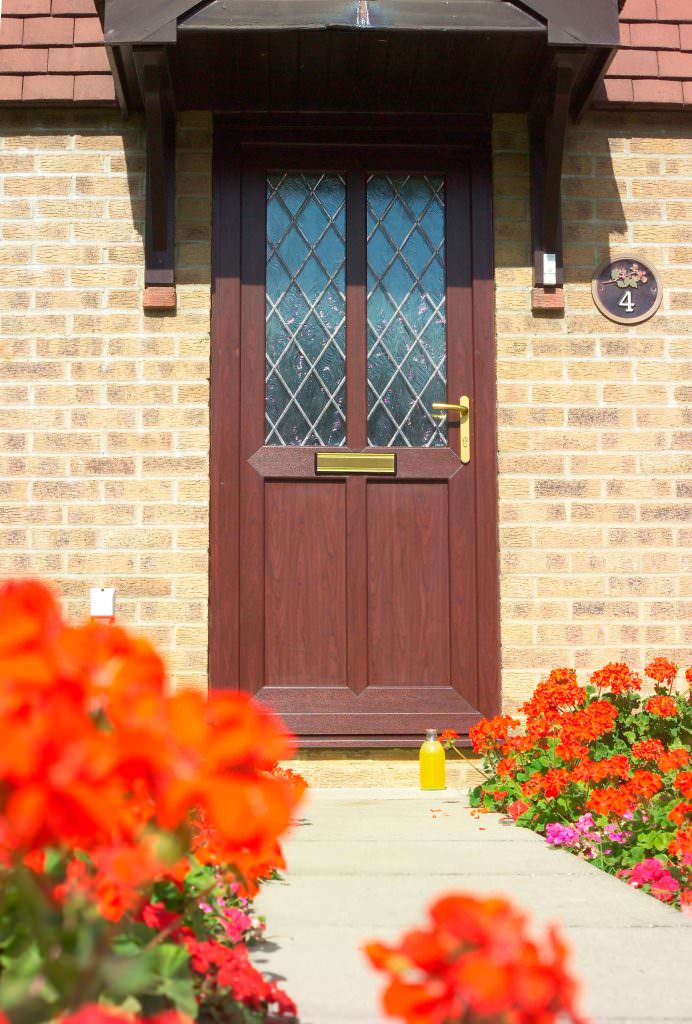 Brown Deceuninck uPVC Residential Door