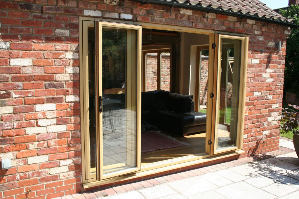 fully opened sliding door