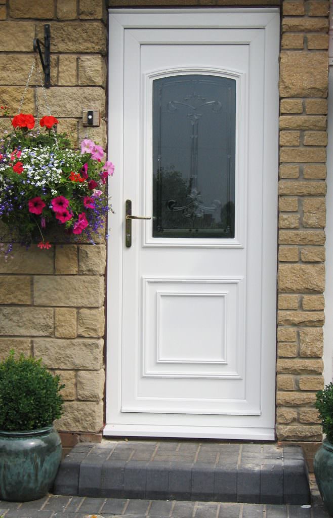 White Deceuninck uPVC Residential Door