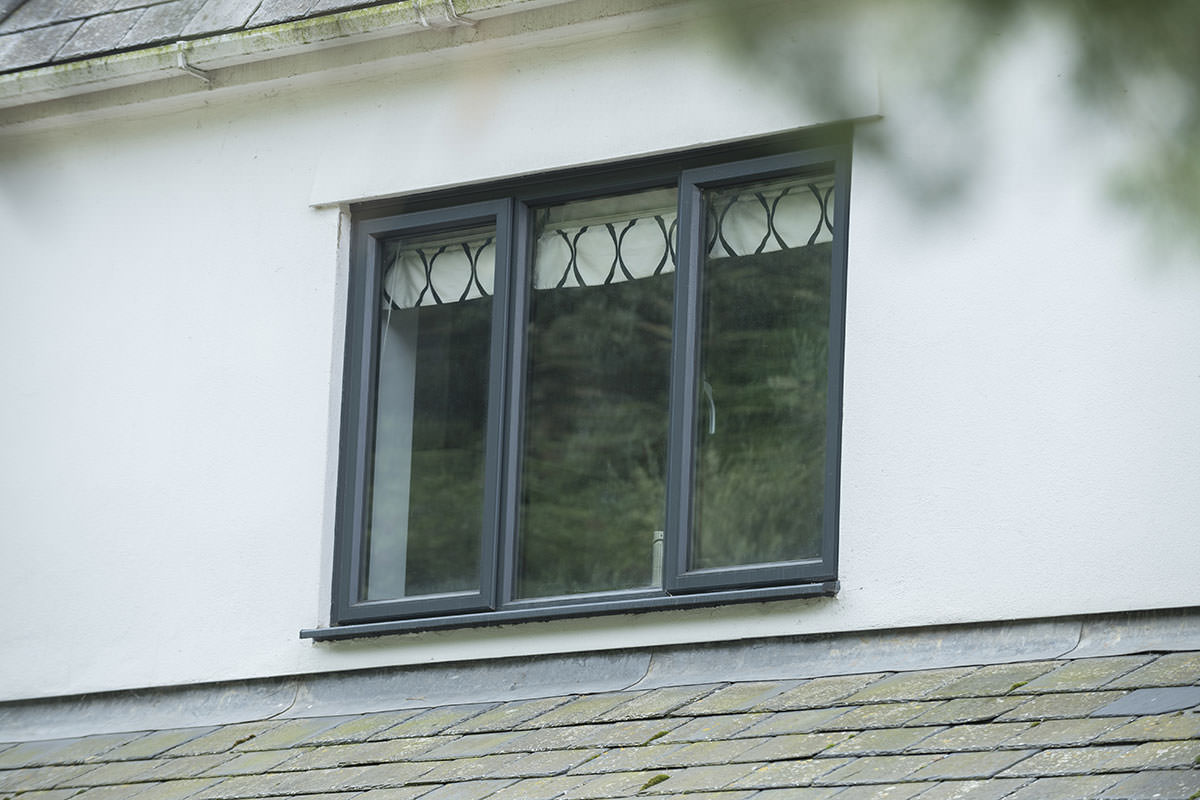 Grey casement window