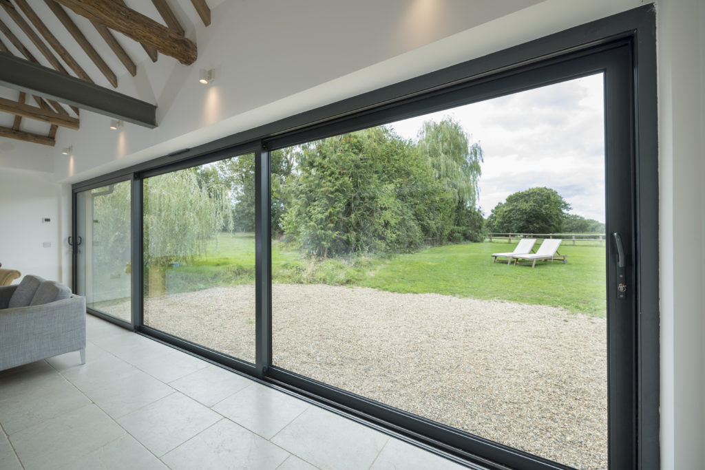 sliding grey patio doors