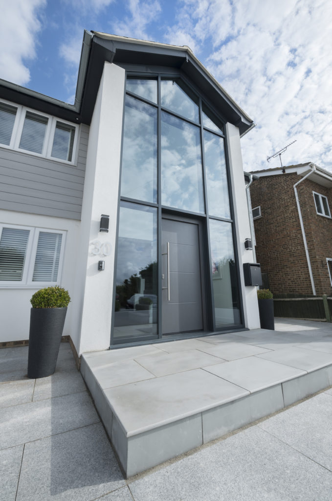 Aluminium Anthracite grey casement windows prices