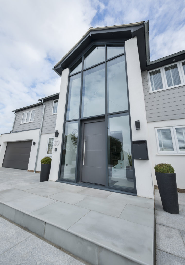 Grey Aluminium Casement Windows