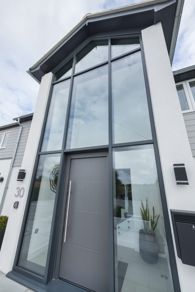 Aluminium Grey Casement window installation