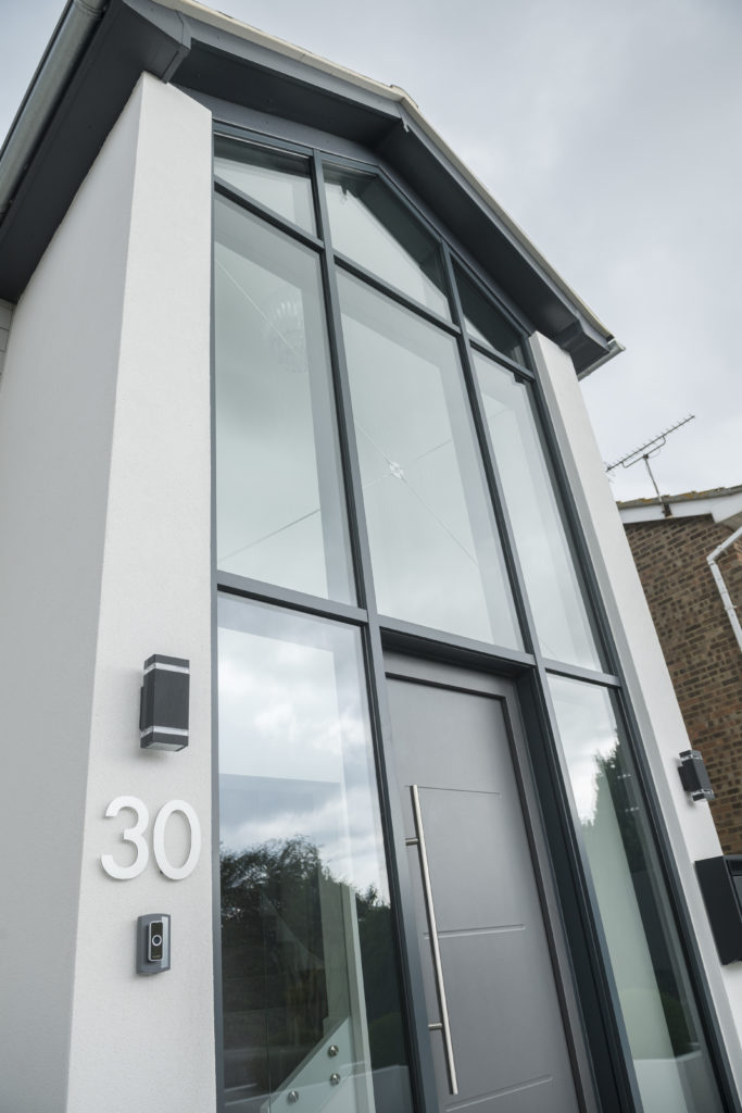 Aluminium Anthracite grey casement window