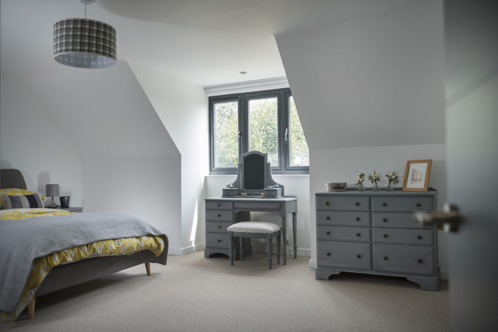 upvc flush sash windows grey