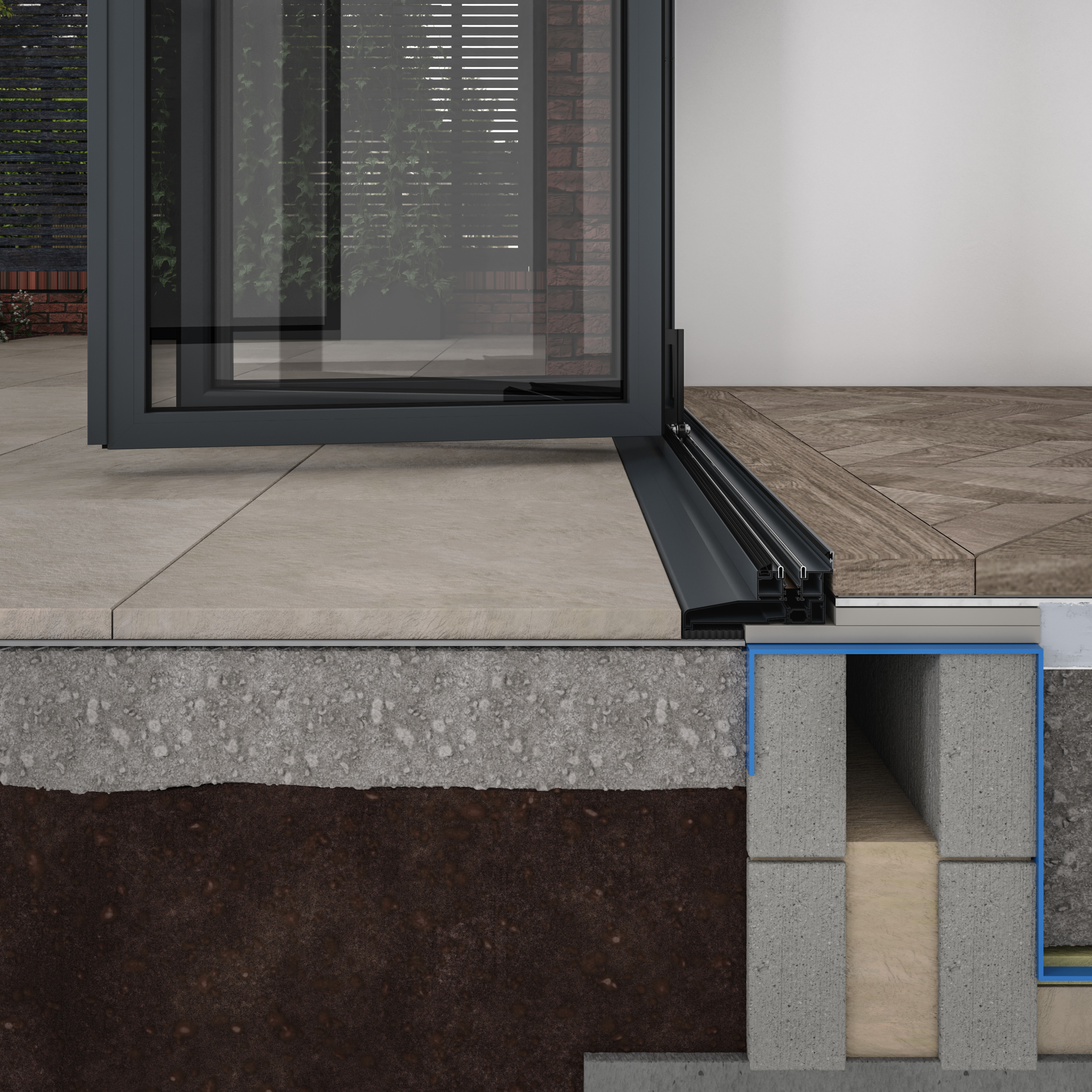 High threshold bifold doors UK