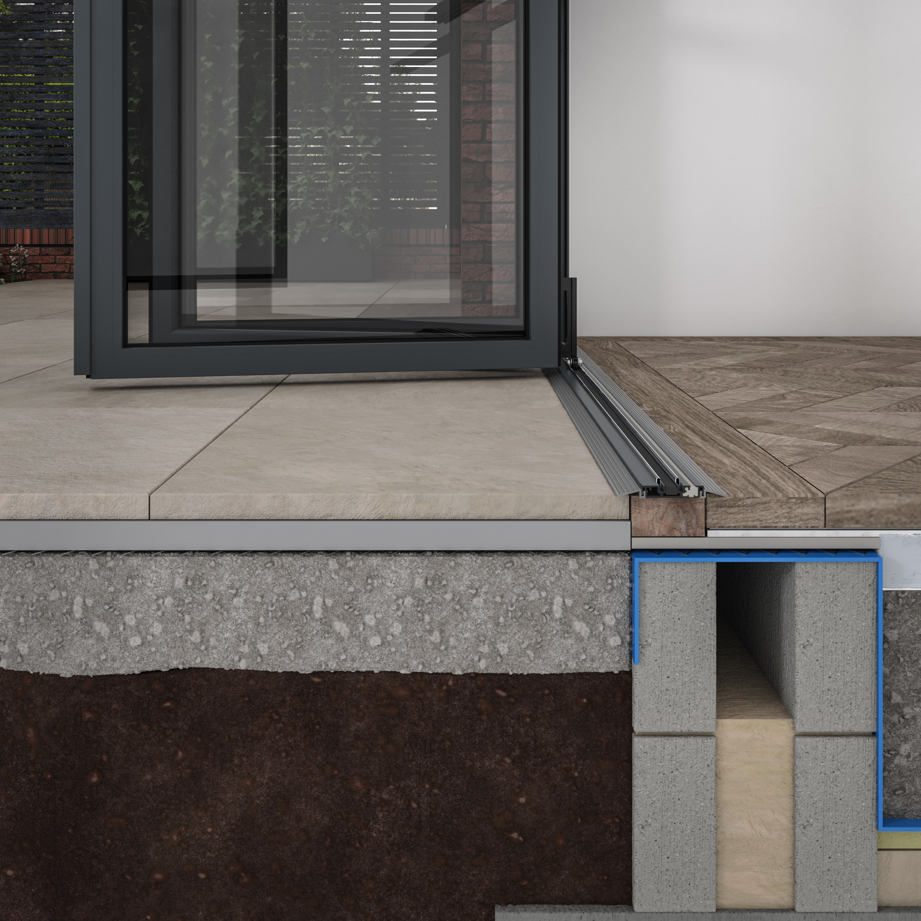 Standard threshold bifold doors UK - made to trade since 1974